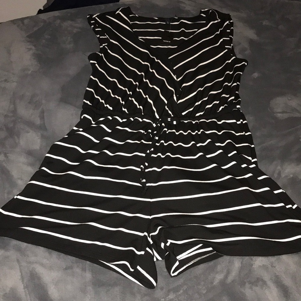 Torrid Striped Jersey Romper